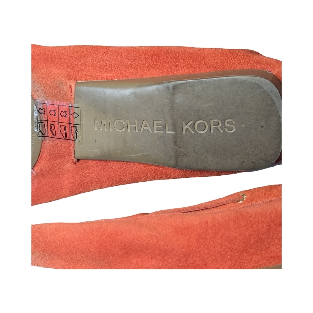Michael Kors Vibrant Orange Moccasins Size 7 - Picture 5 of 6